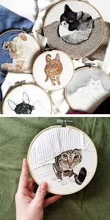 Check out our ink embroidery selection for the very best in unique or custom, handmade pieces from our вышивка гладью shops. Embroidered Realistic Pets And Couple Portraits Anya Helm Interview Pumora All About Hand Embroidery