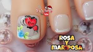 Uñas delicadas y muy simples para usar todos los dias. Decoracion De Unas Pies Flores Facil Nail Decoration Feet Flowers Easy Unas Decoradas Con Flores