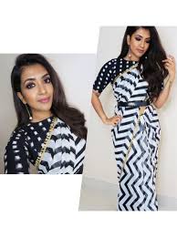 Black And White Striped Saree Blouse Black White Zebra Stripes Gold Saree Saree Styles Indian Fashion Blouse Vintage