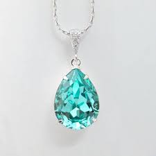 Teal Blue Bridal Necklace Sea Green Teardrop Bride Pendant Etsy Jewelry Bridal Necklace Wedding Jewelry