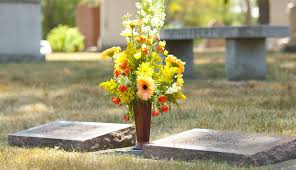 (made to order vases the greenery/filler flowers/ribbon, all subject to change due to availability) these arrangements are made… Cemetery Vases Cemtery Flower Vases Rotational Molding Cemetery Vases