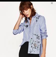 See actions taken by the people who manage and post content. Striped Blouse With Embroidery Zara Image Of Blouse And Pocket