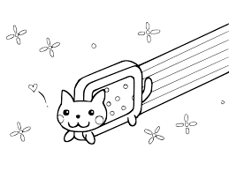 A real life poptart cat in space. Free Nyan Cat Coloring Page Free Printable Coloring Pages For Kids