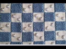 Tunus Isi Orgu Teknigi Ile Tavsanli Bebek Battaniyesi Yapilisi Cok Kolay Bebek Battaniyesi Yapmak Isteyenler Ici Tunus Orgusu Baby Knitting Patterns Battaniye