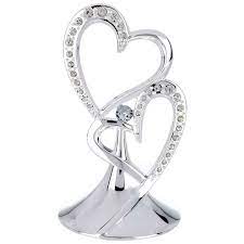 Silver Double Heart Rhinestone Cake Topper Hobby Lobby Heart Cake Topper Rhinestone Cake Topper Cake Toppers