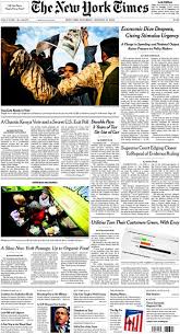 Savesave new york times front page for later. Front Page Scan New York Times