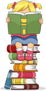 Library book border clip art. Inspired Little Lady Reading To Develop A Sense Of The World Around Her Kids Reading Kids Library School Murals