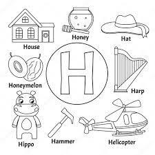 It is a great trouble for parents to make them learn and write alphabets. Vector Cute Kids Animal Alphabet Letter H Set Of Cute Cartoon Illustrations Coloring Page Premium Vector In Adobe Illustrator Ai Ai Format Encapsulated Postscript Eps Eps Format