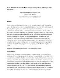 For example, in case of this journal, when you write your paper and hit autoformat, it will automatically update your article as per the thesis template for universiti putra malaysia (english) citation style. Pdf Young Children In Virtual Worlds A Case Study Of Learning With New Technologies In The 21st Century Noel Wong Kin Loon Academia Edu