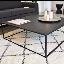 table basse carree en metal noir mat bricklane decoclico factory black square coffee table coffee table coffee table square