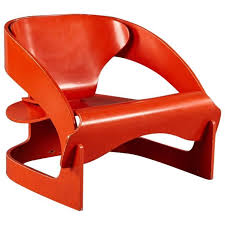 Red Lacquered Sculptural Joe Colombo No 4801 Interlocking Chair For Kartell Ca 1963 1stdibs Com Vintage Furniture Design Furniture Chair