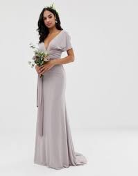 Tfnc Bridesmaid Exclusive Multiway Maxi Dress In Gray Multiway Bridesmaid Dress Short Bridesmaid Dresses Maxi Bridesmaid Dresses