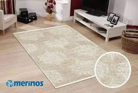 Merinos Manhattan Vintage Kadife Hali Krem 5128 60 Cream Home Decor Rugs Decor