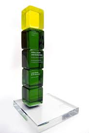 Stackable Interactive Could Be Each A Diff Color Or All White Clear And One Red Or Vice Versa Trophy Design Corporate Awards Crystal Awards