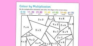Maths Colouring Multiplication Worksheet Multiplication Multiplication Activities Math Coloring Worksheets