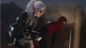 Point it to the left and you'll see the cat by the large graffiti of black cat's face. Hd Wallpaper Sony Marvel Suit Spider Man Exclusive Ps4 Black Cat Felicia Hardy Wallpaper Flare