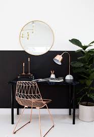 Black And Rose Gold Room Decor Minimal Luxe Workspace Inredning Interior Sovrumsideer