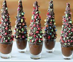 Sapins De Noel Chocolat Sur Verrine Un Simple Cornet Gaufrette Recouvert De Chocolat Fondu Pose Sur Une Verrine Sucr Recettes Noel Repas Noel Biscuit De Noel