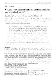 24+ fakten über time procedure of work in making mokimo! Pdf Contemporary African Food Habits And Their Nutritional And Health Implications