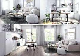 Sketchup Living Kitchen Room 3d Model For Download Cgsouq Com Living Room Interior Living Room Images Living Dining Room