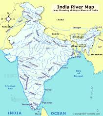 India River Map Famous Rivers Of India Map River Map Of