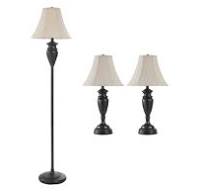 Set of 3 Urn Shaped Lamps -2 Table Lamps plus 1 Floor Lamp- 28/61"H