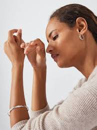 John Lewis Earring Edit Triple Band Hoop Earrings, Silver