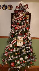 Black And White Checkered Christmas Decorations Buffalo Red White Checkered Tree Christmas Decorations Christmas Tree Holiday Decor
