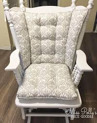 Paddie ohana glider rocking chair replacement cushions velvet washable for chairs and ottoman dark grey. Wingback Rocker 4 Post Rocker Glider Cushions Rocker Etsy Glider Rocker Cushions Glider Cushions Rocking Chair Cushions