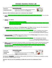 Student, exploration, chicken, genetics, gizmo, answer, key created date: Chickengenetics Codominance Chicken Genetics Gizmo Lab All Questions Highlighted In Green Must Be Answered Activity A Codominant Traits Get The Course Hero