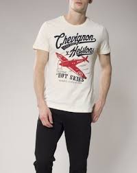T Shirt Homme Chevignon X Helstons Greige Col Rond Manches Courtes T Mac Automne Hiver 2014 Greige T Shirt Homme