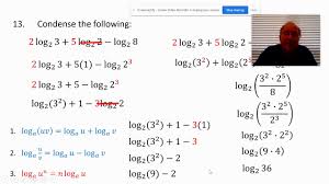 Condensing Logarithms to Solve