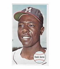 Sold at Auction: Very nice 1964 Topps Giants Hank Aaron Card #49