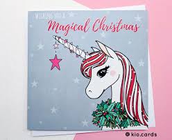 Christmas Unicorn Card Magical Christmas Glitter Unicorn Etsy Unicorn Card Christmas Unicorn Magical Christmas
