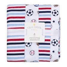 Falls Creek 100 Cotton Newborn Baby Soccer Flannel Receiving Blanket 4 Pks Konga Online Shopping