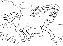 These majestic creatures are associated with qualities of intelligence, independence and a free spirit. Cute Horse Running Coloring Page Free Printable Coloring Pages For Kids