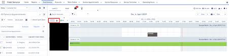 fieldservice lock service appointments in gantt field