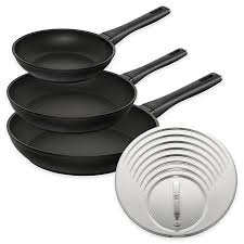 Zwilling J A Henckels Madura Plus Nonstick Aluminum 4 Piece Fry Pan Set With Universal Lid Bed Bath Beyond