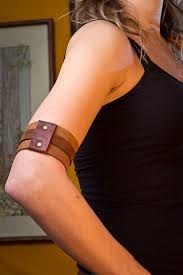 Old west cowboy cuffs with lone star concho, . Leather Arm Band By Hawkeyejewelry On Etsy 40 00 Leather Jewelry Leather Leather Accessories