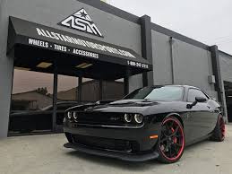 Dodge shocked the industry when it announced the 2015 challenger hellcat. Black Dodge Challenger Hellcat 22x9 And 22x10 5 Staggered Adventus Av 3 Custom Red Lip All Star Motorsports Gallery 2018