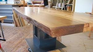 Holz Mobel Tisch Massiv Holz Unikat Mobel Messmer Monheim Fossilien Stahl Design Modern Einzigartig Einrichtung Wohnzimmer Es Tisch Holz Schreinerei