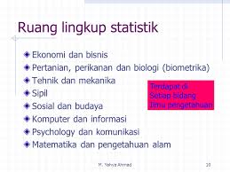 Statistika adalah cabang ilmu matematika terapan yang terdiri dari teori dan metoda mengenai bagaimana cara. Definisi Kategori Dan Ruang Lingkup Ppt Download