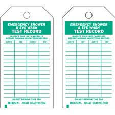 A log sheet template is devised to keep track of all the business plans taking place. Emergency Shower And Eye Wash Inspection Tags Brady Bradyid Com