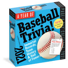 When a player is safe at home plate, what did he just score? Year Of Baseball Trivia Page A Day Calendar 2021 Shouler Kenneth Workman Publishing 9781523508822 Amazon Com Books
