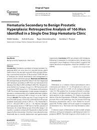 Pdf Hematuria Secondary To Benign Prostatic Hyperplasia Retrospective Analysis Of 166 Men Identified In A Single One Stop Hematuria Clinic