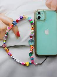 Phone Beads Phone Charms Rainbow Pearl Beaded Customised Etsy In 2021 Phone Charm Beaded Necklace Diy Beaded Jewelry Diy
