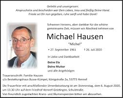 Witty, former dean, school of architecture, university of manitoba, canada michael von hausen has given us a clear and hopeful path to the creation of a sustainable urbanism, one that. Traueranzeigen Von Michael Hausen Rz Trauer De