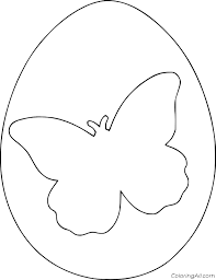 Free printable butterfly coloring pages for kids. Blank Easter Egg With A Butterfly Coloring Page Coloringall