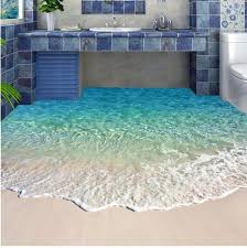 Bathroom Ocean Floor Self Adhesive Image Floor Murals Floor Wallpaper Modern Floor Paint