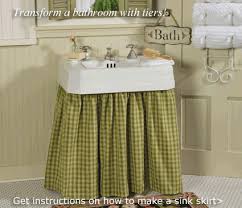 Measure the sink to ensure the skirt will fit properly. Country Style Curtains Country Window Treatments Sink Skirt Country Style Curtains Country Curtains